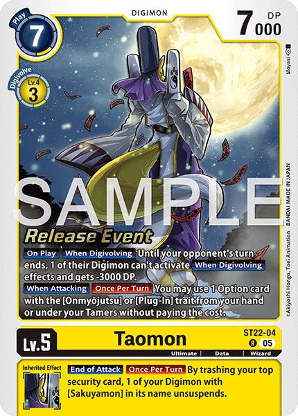 Taomon [ST22-04] [Starter Deck: Amethyst Mandala Advanced Deck Set Release Event Cards] | Black Swamp Games