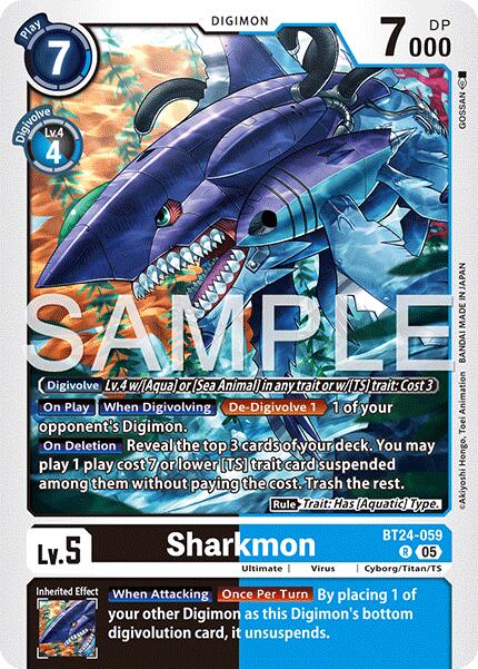 Sharkmon [BT24-059] [Time Stranger] | Black Swamp Games