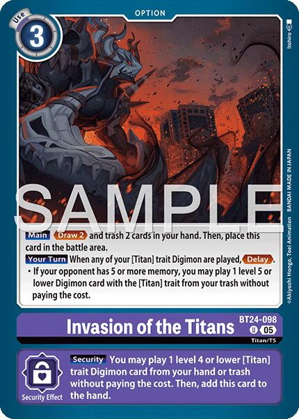 Invasion of the Titans [BT24-098] [Time Stranger] | Black Swamp Games