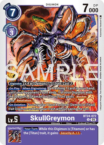 SkullGreymon [BT24-072] [Time Stranger] | Black Swamp Games
