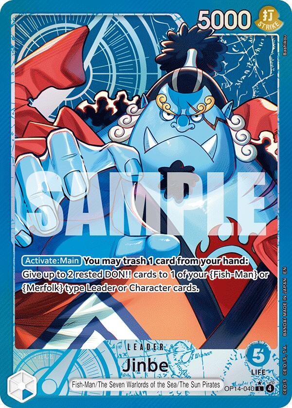 Jinbe (OP14-040) (Alternate Art) [The Azure Sea's Seven] | Black Swamp Games