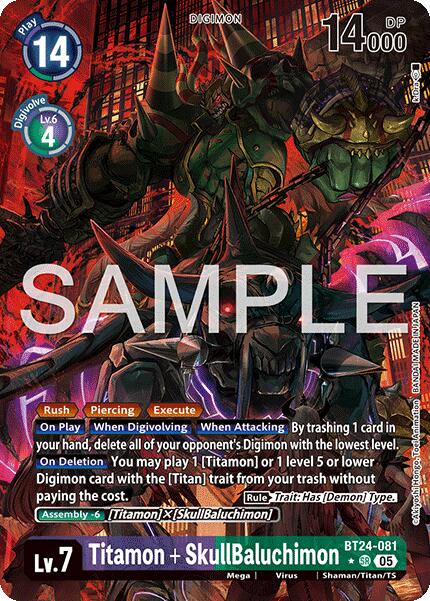 Titamon + SkullBaluchimon [BT24-081] (Alternate Art) [Time Stranger] | Black Swamp Games