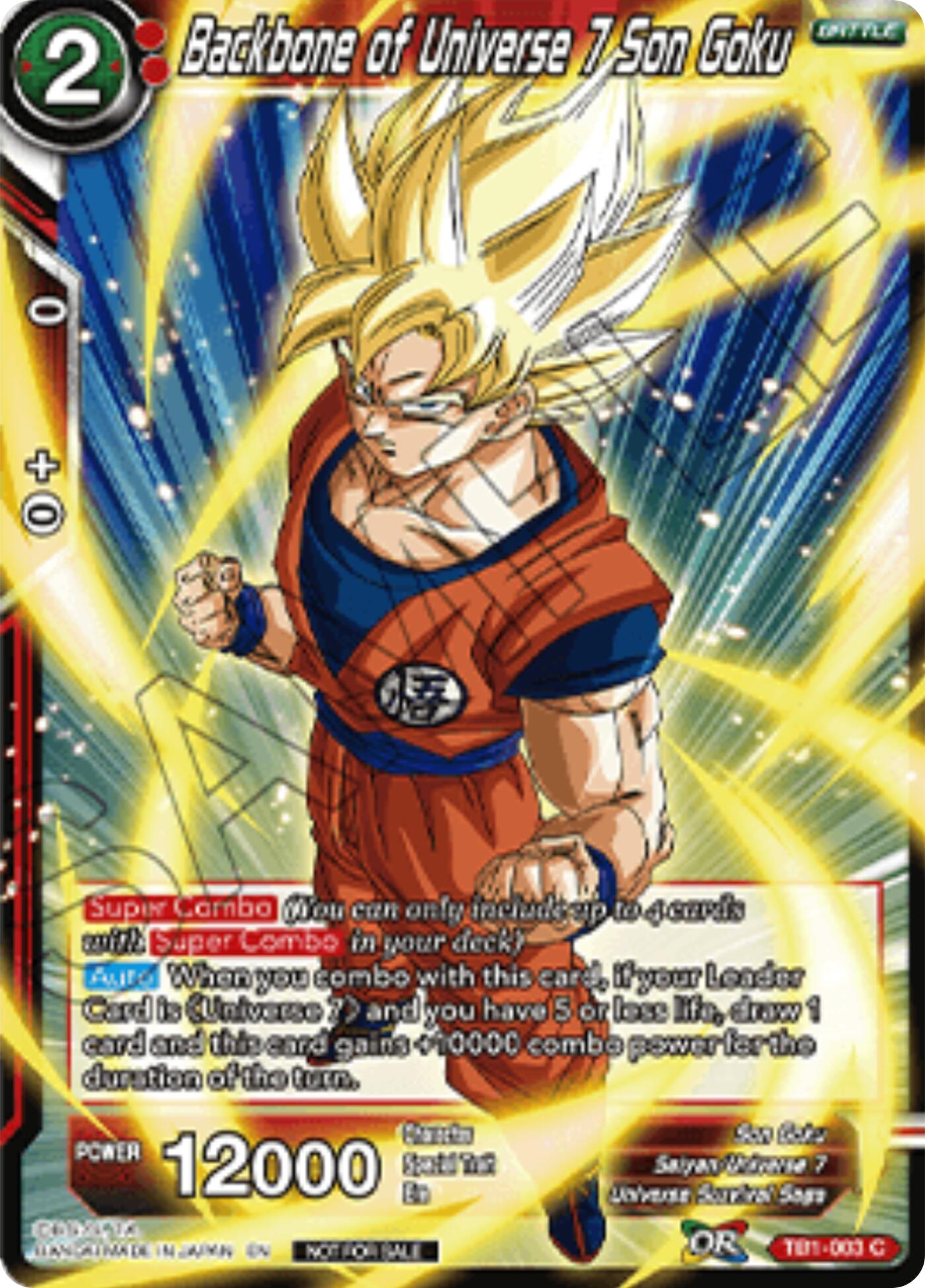 Backbone of Universe 7 Son Goku (Championship 2025 Finals Pack) (TB1-003) [Tournament Promotion Cards] | Black Swamp Games