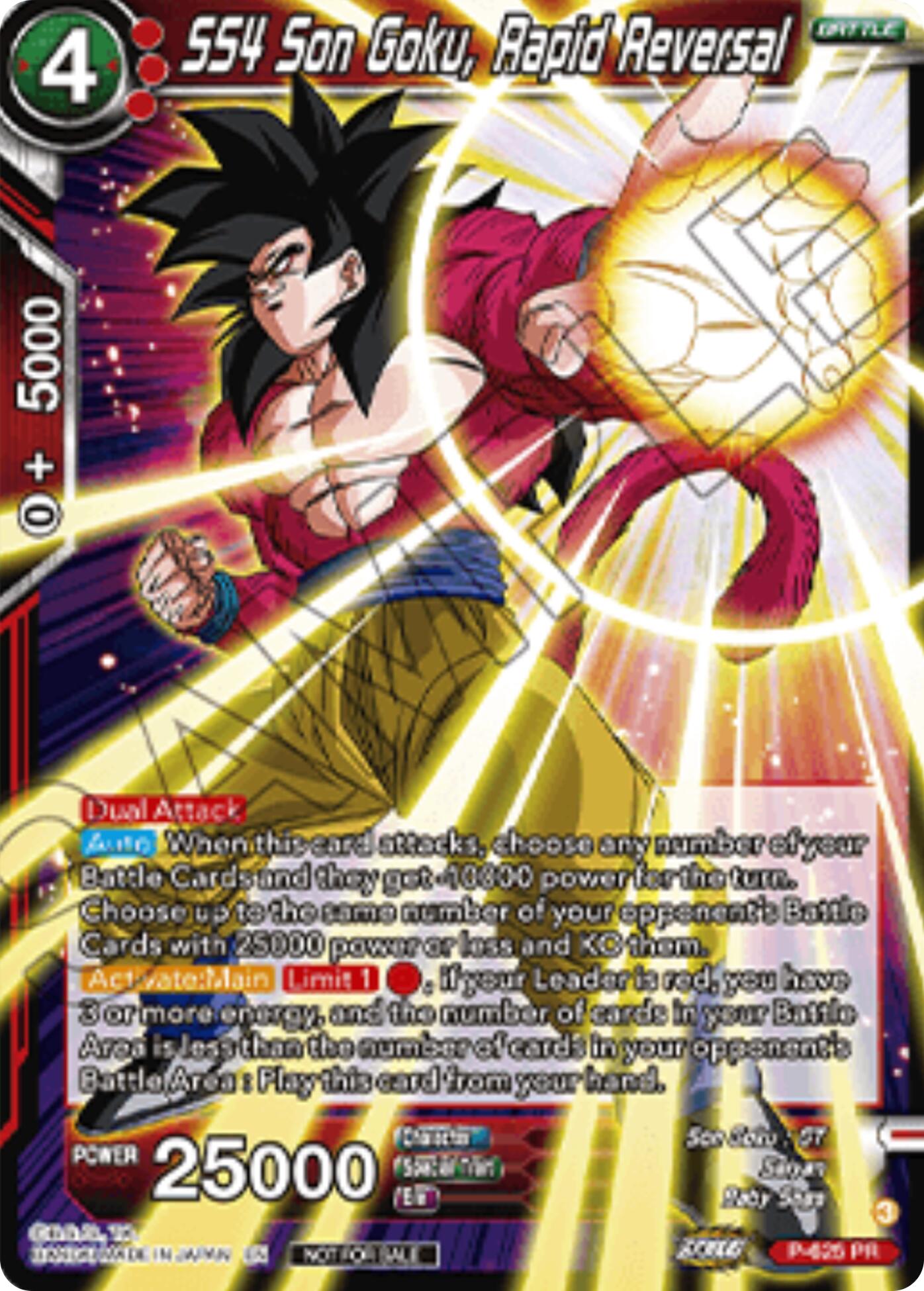SS4 Son Goku, Rapid Reversal (Championship 2025 Finals Pack) (P-625) [Tournament Promotion Cards] | Black Swamp Games