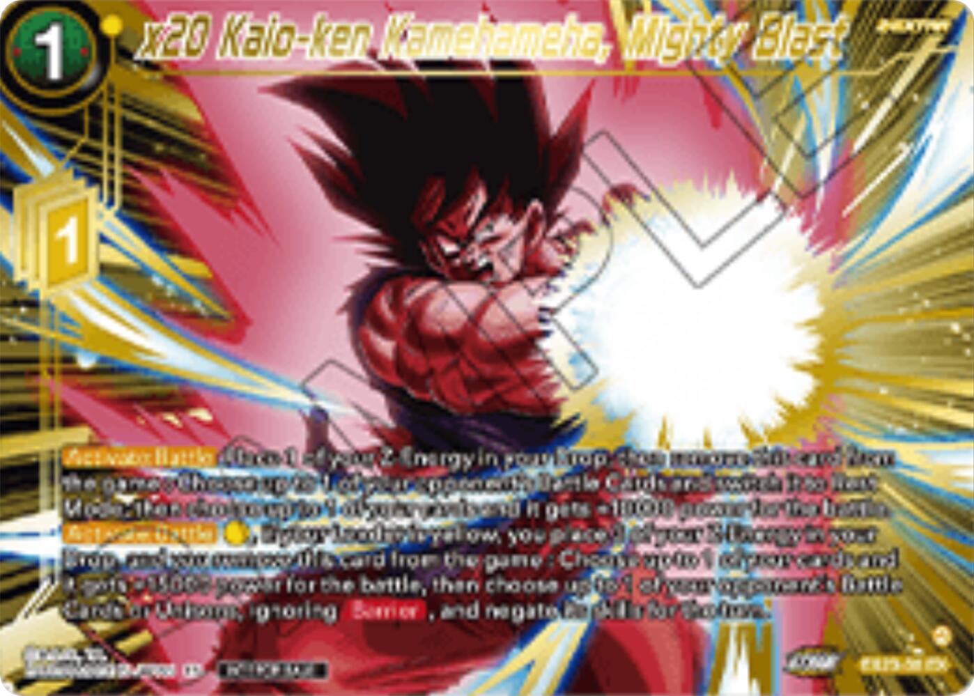 x20 Kaio-ken Kamehameha, Mighty Blast (Championship 2025 Finals Premium Pack) (EX23-30) [Tournament Promotion Cards] | Black Swamp Games