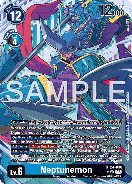 Neptunemon [BT24-030] (Alternate Art) [Time Stranger] | Black Swamp Games