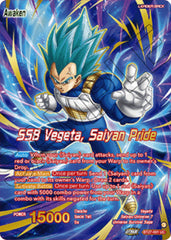 Vegeta // SSB Vegeta, Saiyan Pride (Championship 2025 Finals Alternate Art Leader Card) (BT27-001) [Tournament Promotion Cards] | Black Swamp Games