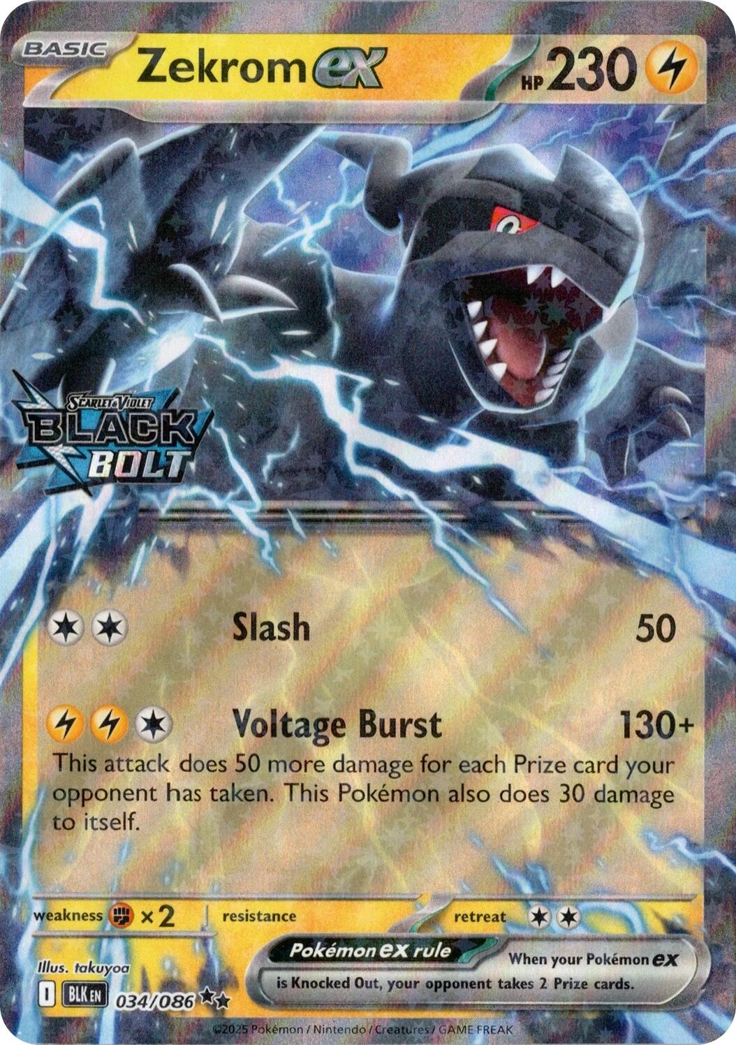 Zekrom ex (034/086) (Black Bolt Stamped) [Miscellaneous Cards] | Black Swamp Games