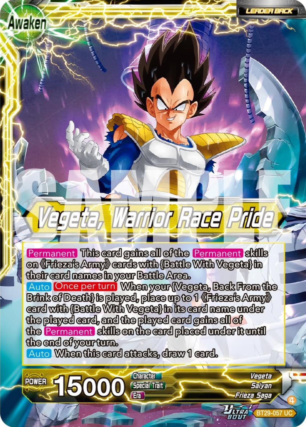 Vegeta // Vegeta, Warrior Race Pride (BT29-057) [Fearsome Rivals] | Black Swamp Games