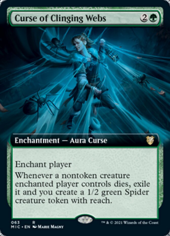 Curse of Clinging Webs (Extended Art) [Innistrad: Midnight Hunt Commander] | Black Swamp Games