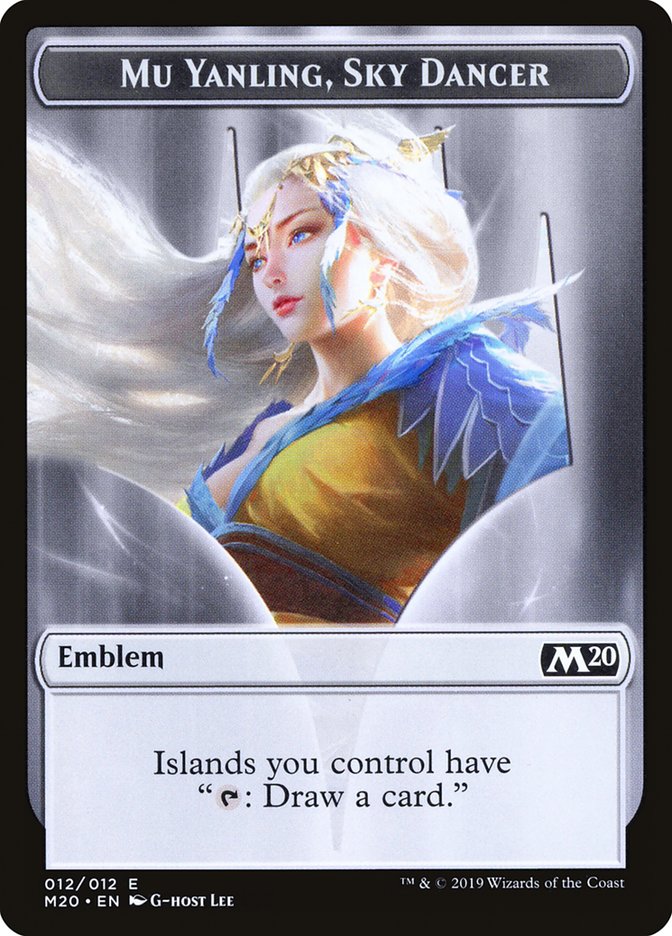 Mu Yanling, Sky Dancer Emblem [Core Set 2020 Tokens] | Black Swamp Games