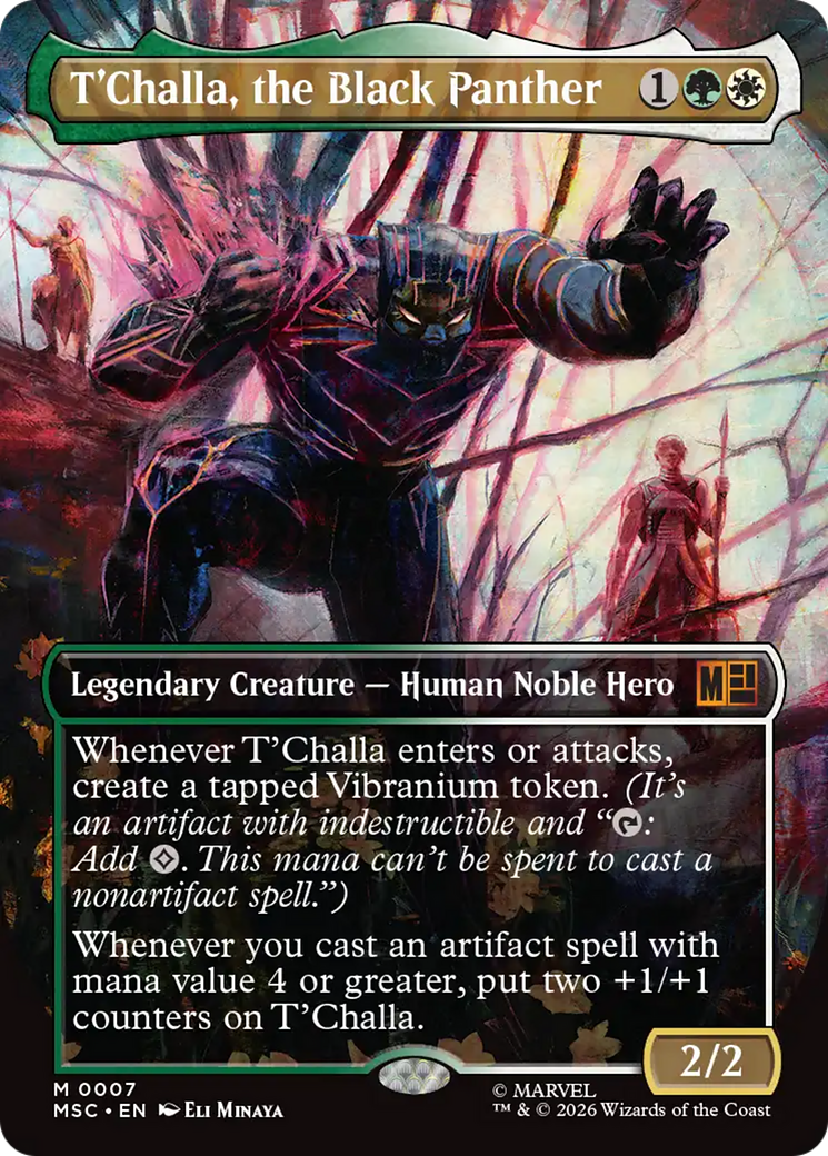 T'Challa, the Black Panther (Borderless) [Marvel Super Heroes Commander] | Black Swamp Games