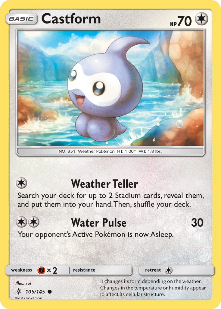 Castform (105/145) [Sun & Moon: Guardians Rising] | Black Swamp Games