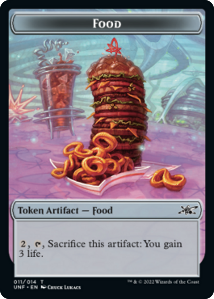 Zombie Employee // Food (011) Double-Sided Token [Unfinity Tokens] | Black Swamp Games