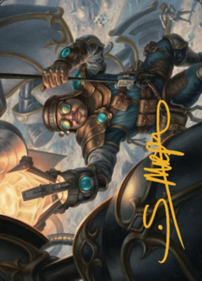 Powerstone Engineer Art Card (Gold-Stamped Signature) [The Brothers' War Art Series] | Black Swamp Games