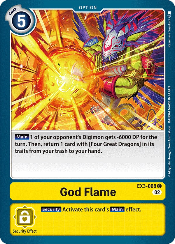 God Flame [EX3-068] [Draconic Roar] | Black Swamp Games