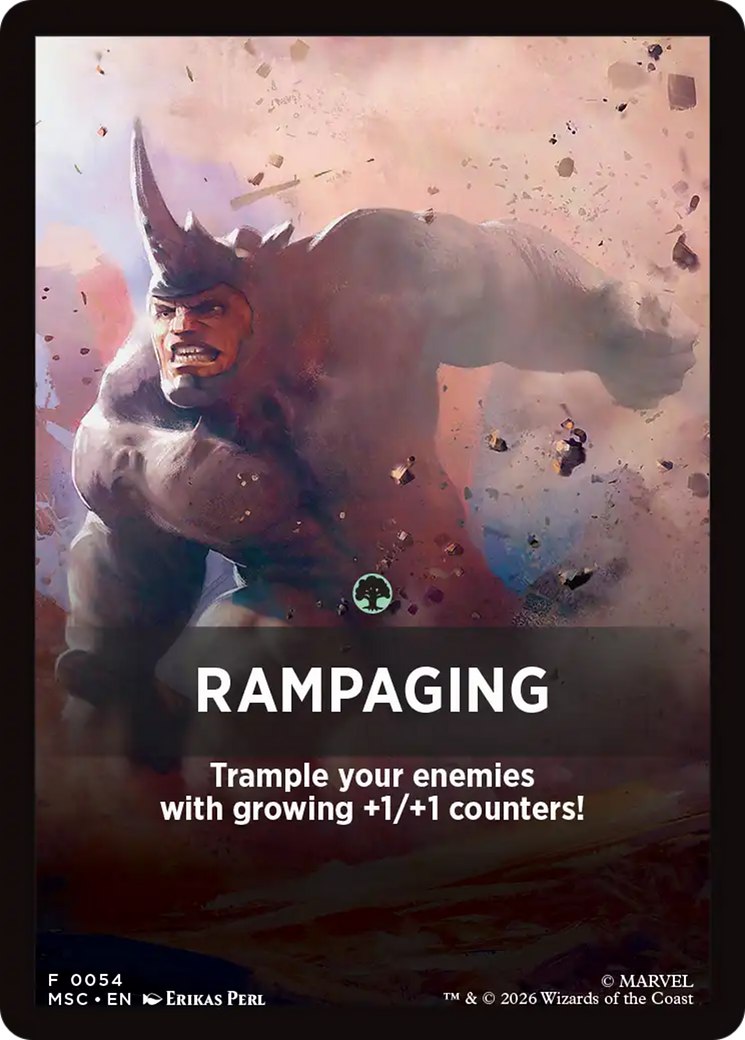Rampaging Theme Card [Marvel Super Heroes Commander] | Black Swamp Games