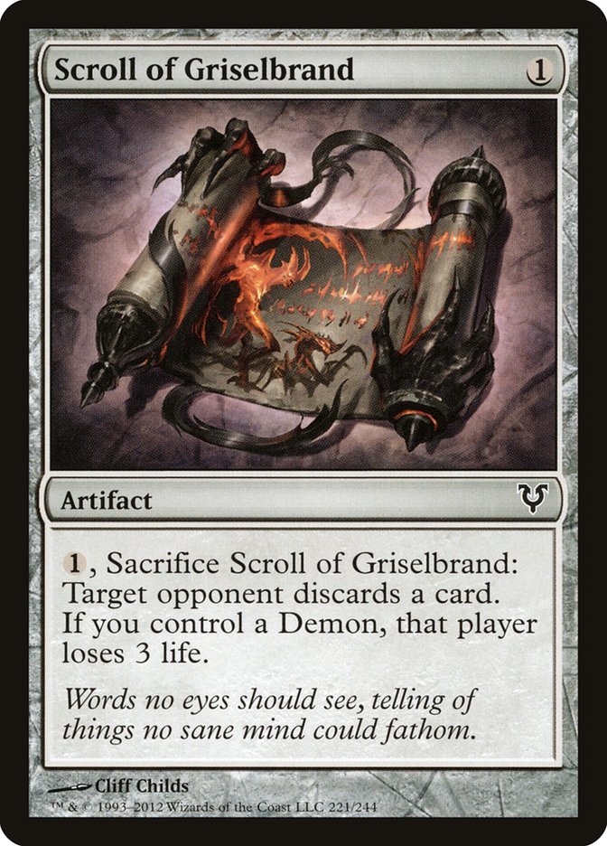 Scroll of Griselbrand [Avacyn Restored] | Black Swamp Games