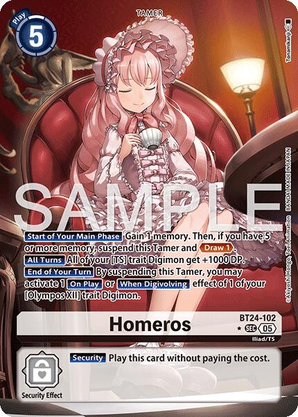 Homeros [BT24-102] (Alternate Art) [Time Stranger] | Black Swamp Games