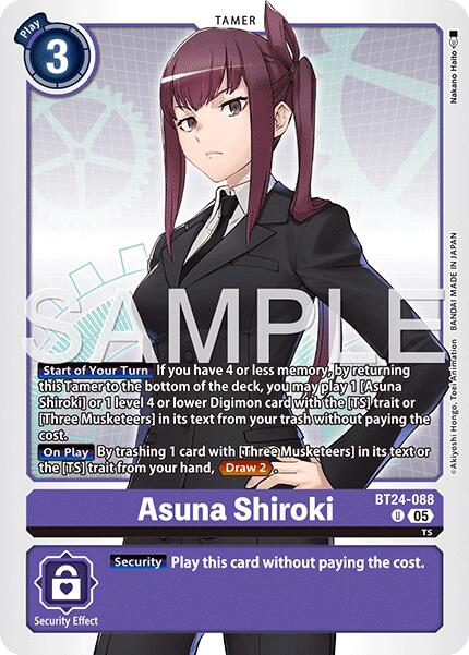 Asuna Shiroki [BT24-088] [Time Stranger] | Black Swamp Games