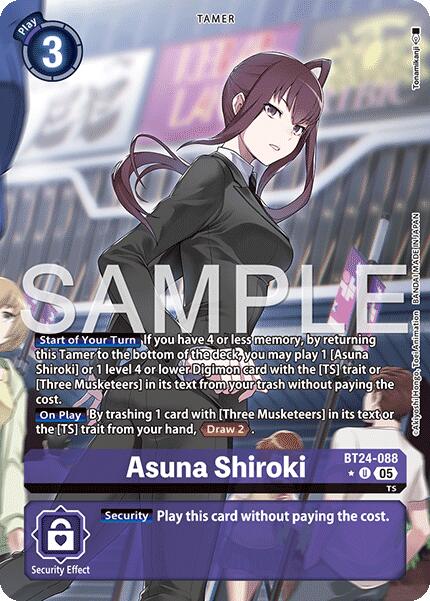 Asuna Shiroki [BT24-088] (Alternate Art) [Time Stranger] | Black Swamp Games