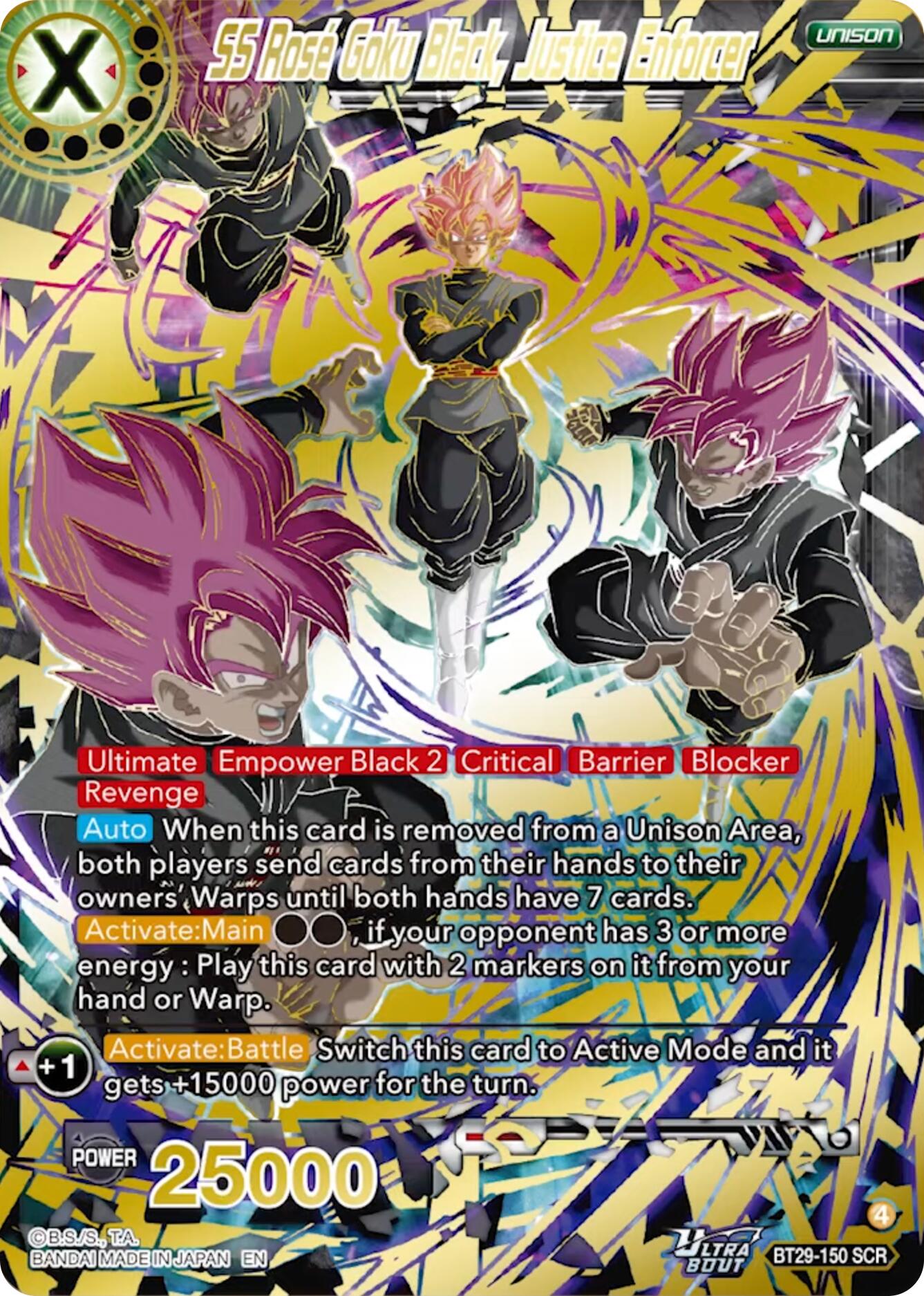 SS Rose Goku Black, Justice Enforcer (BT29-150) [Fearsome Rivals] | Black Swamp Games