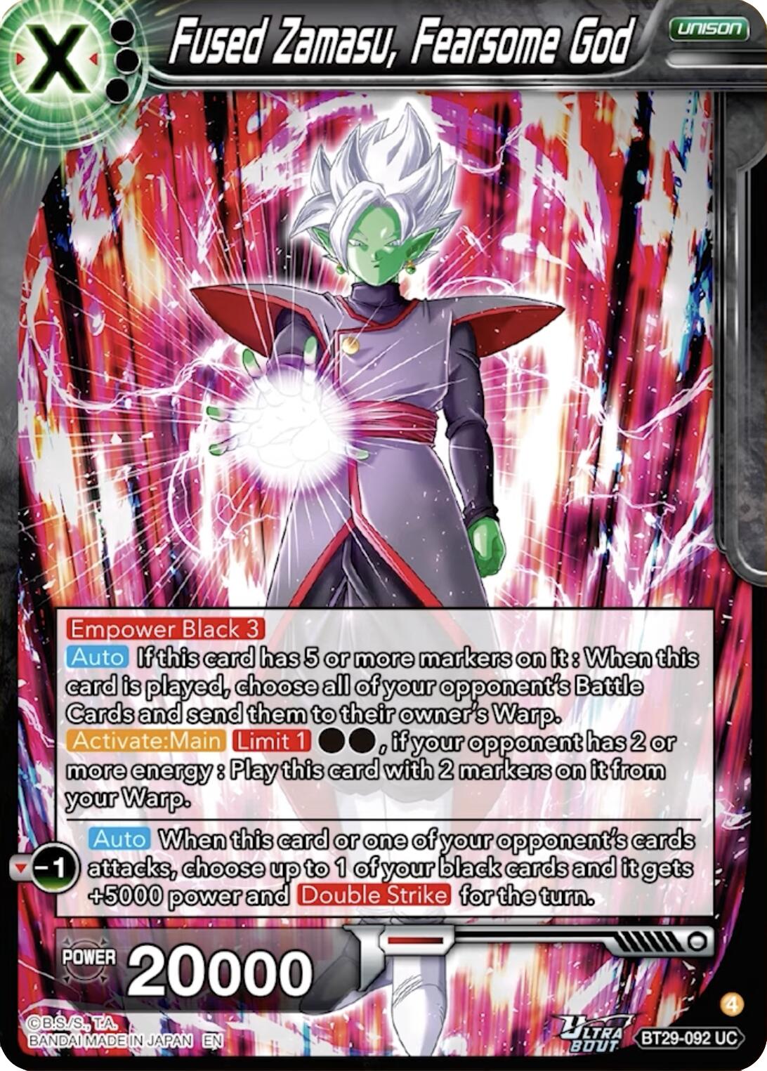 Fused Zamasu, Fearsome God (BT29-092) [Fearsome Rivals] | Black Swamp Games