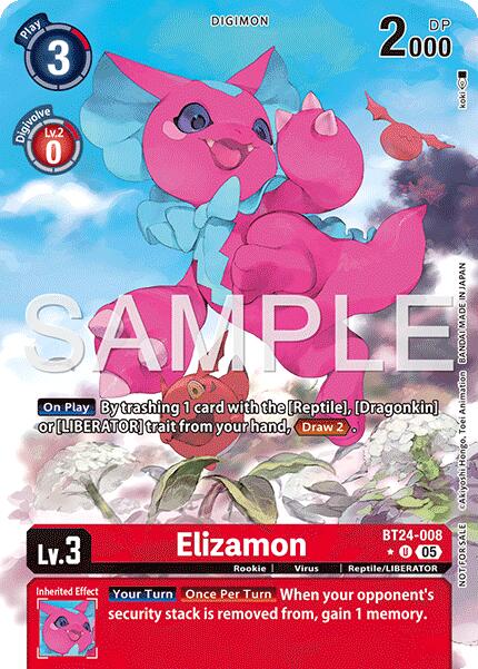 Elizamon [BT24-008] (Box Topper) [Time Stranger] | Black Swamp Games