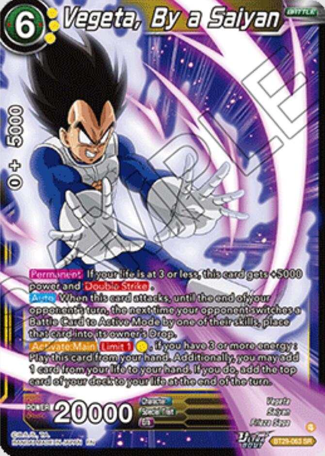Vegeta, By a Saiyan (BT29-063) [Fearsome Rivals] | Black Swamp Games