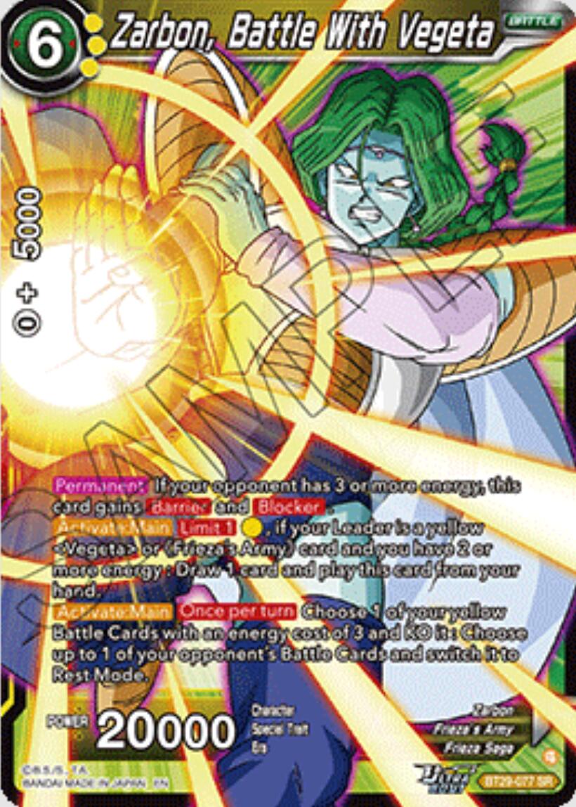 Zarbon, Battle With Vegeta (BT29-077) [Fearsome Rivals] | Black Swamp Games
