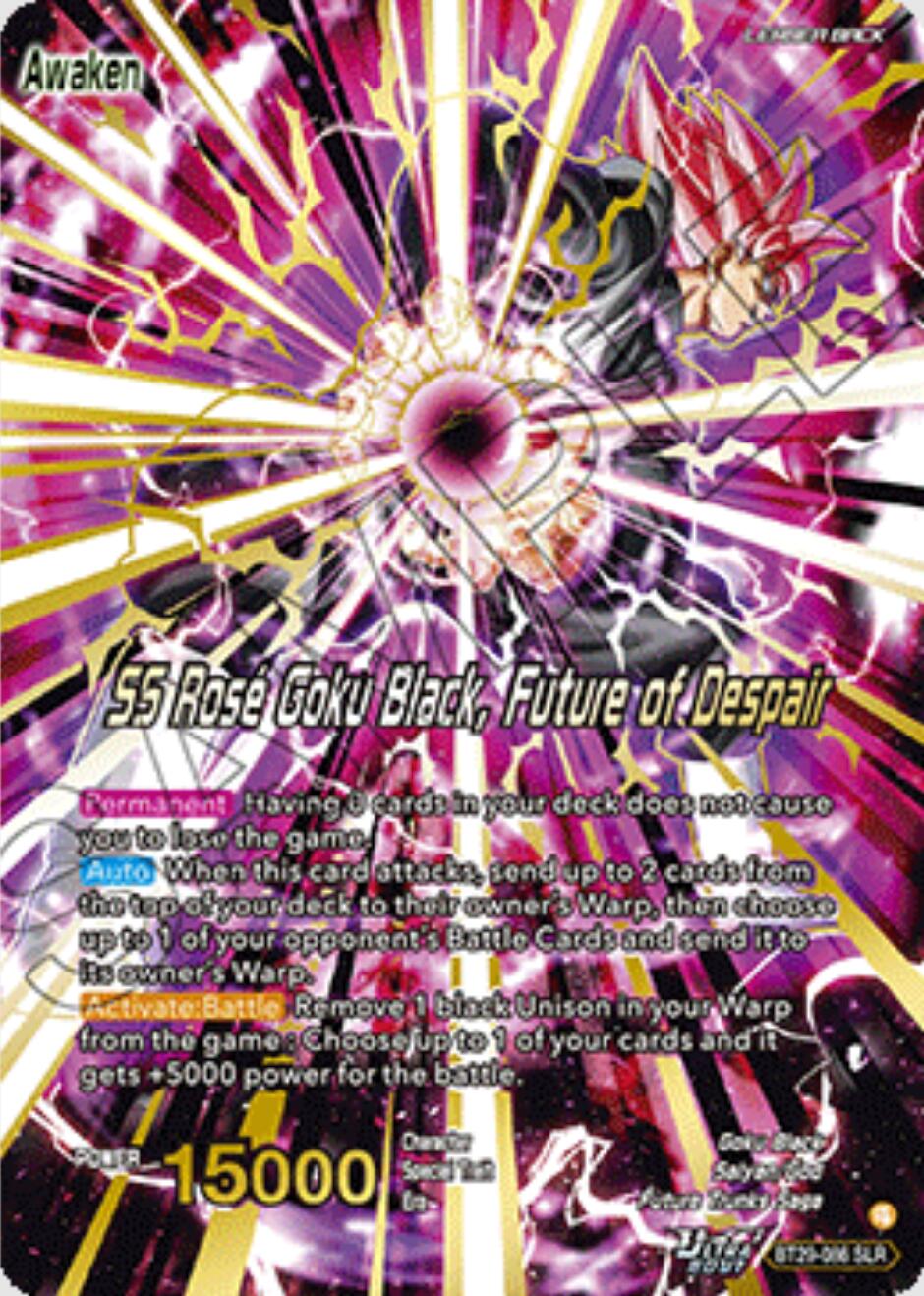 Goku Black // SS Rose Goku Black, Future of Despair (SLR) (BT29-086) [Fearsome Rivals] | Black Swamp Games