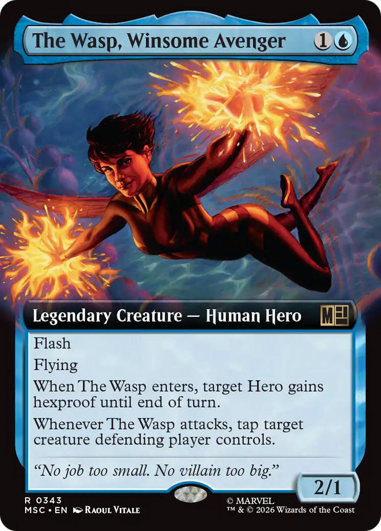 The Wasp, Winsome Avenger (Extended Art) [Marvel Super Heroes Commander] | Black Swamp Games