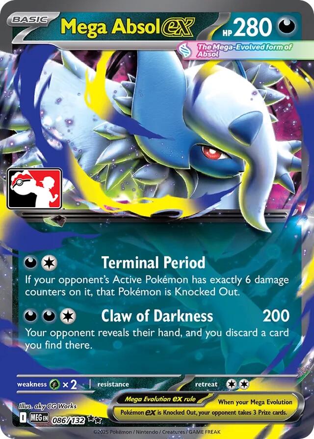 Mega Absol ex (086/132) [Prize Pack Series Seven] | Black Swamp Games