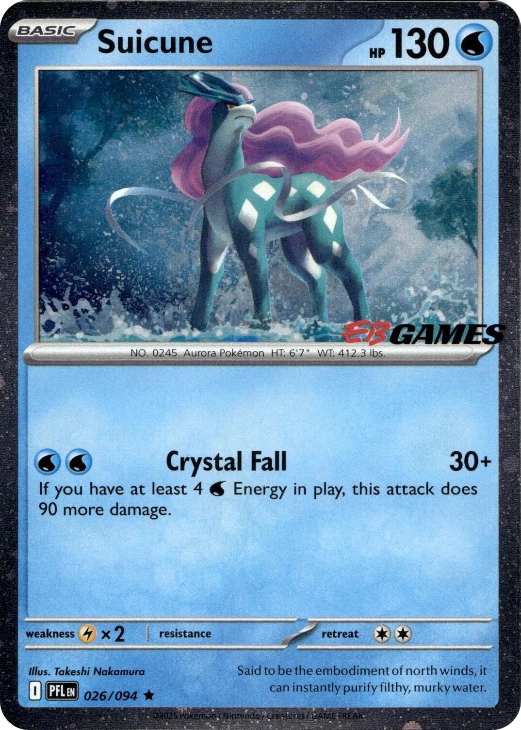 Suicune (026/094) (EB Games Exclusive) [Miscellaneous Cards] | Black Swamp Games