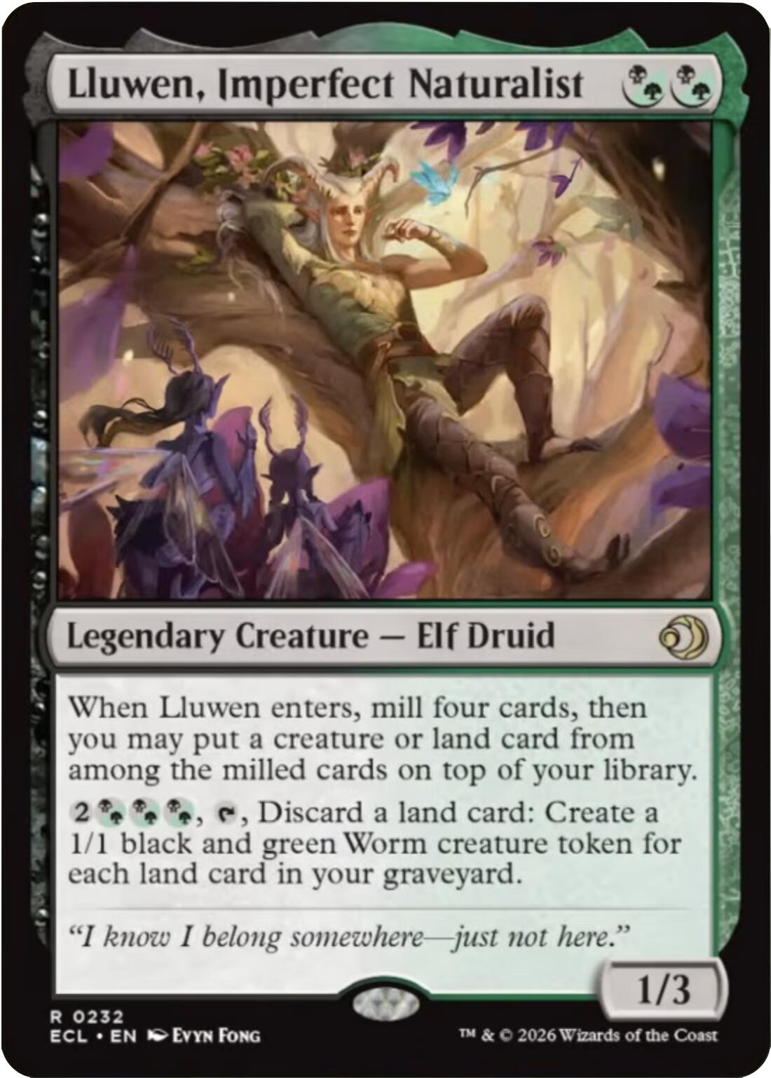 Lluwen, Imperfect Naturalist [Lorwyn Eclipsed] | Black Swamp Games