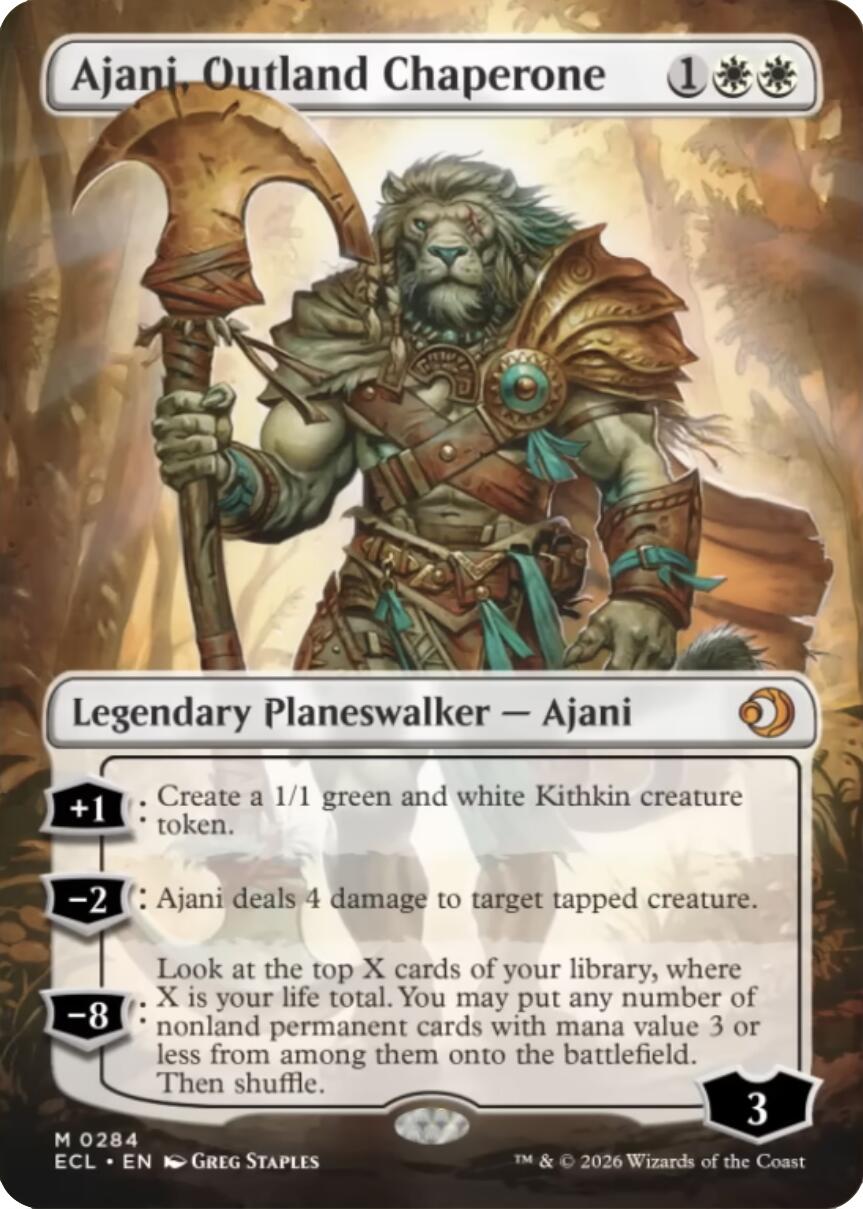 Ajani, Outland Chaperone (Borderless) [Lorwyn Eclipsed] | Black Swamp Games