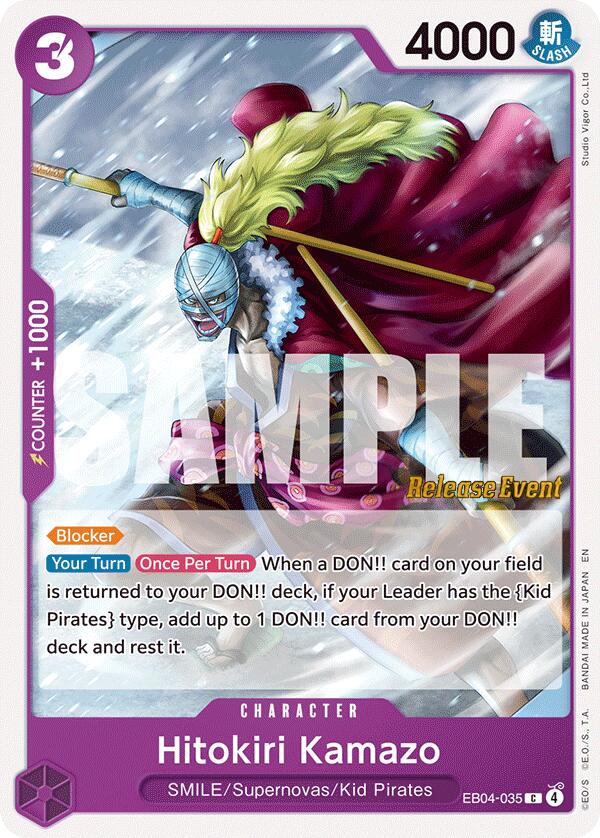 Hitokiri Kamazo [The Azure Sea's Seven Release Event Cards] | Black Swamp Games