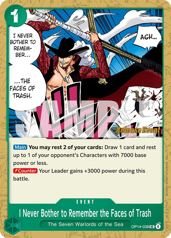 I Never Bother to Remember the Faces of Trash [The Azure Sea's Seven Release Event Cards] | Black Swamp Games