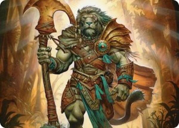 Ajani, Outland Chaperone Art Card [Lorwyn Eclipsed Art Series] | Black Swamp Games