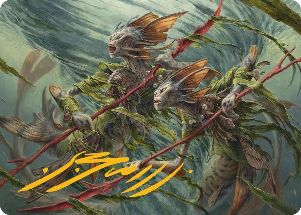 Champions of the Shoal Art Card (Gold-Stamped Signature) [Lorwyn Eclipsed Art Series] | Black Swamp Games