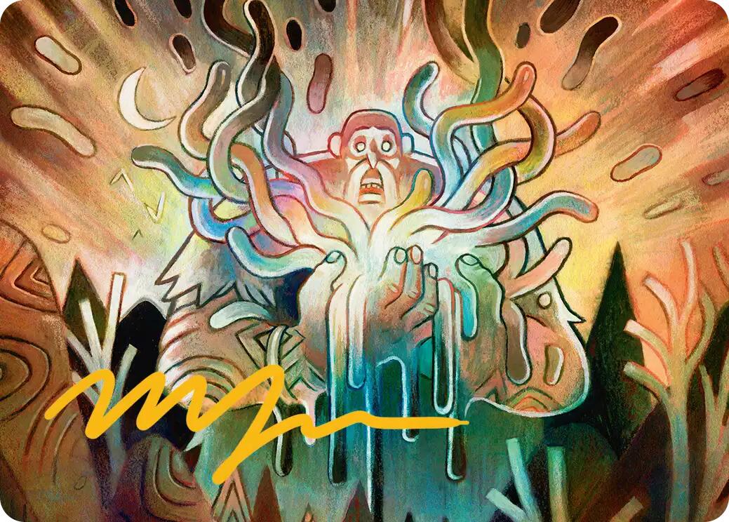 Aurora Awakener Art Card (40/54) (Gold-Stamped Signature) [Lorwyn Eclipsed Art Series] | Black Swamp Games