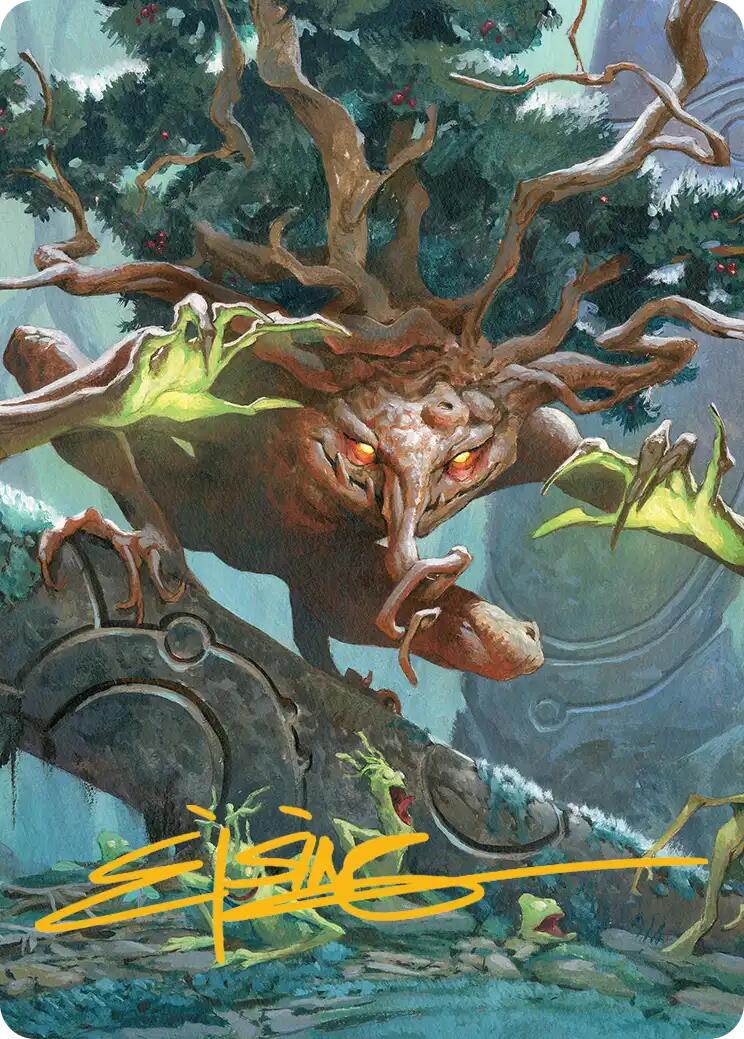 Ferrafor, Young Yew Art Card (Gold-Stamped Signature) [Lorwyn Eclipsed Art Series] | Black Swamp Games