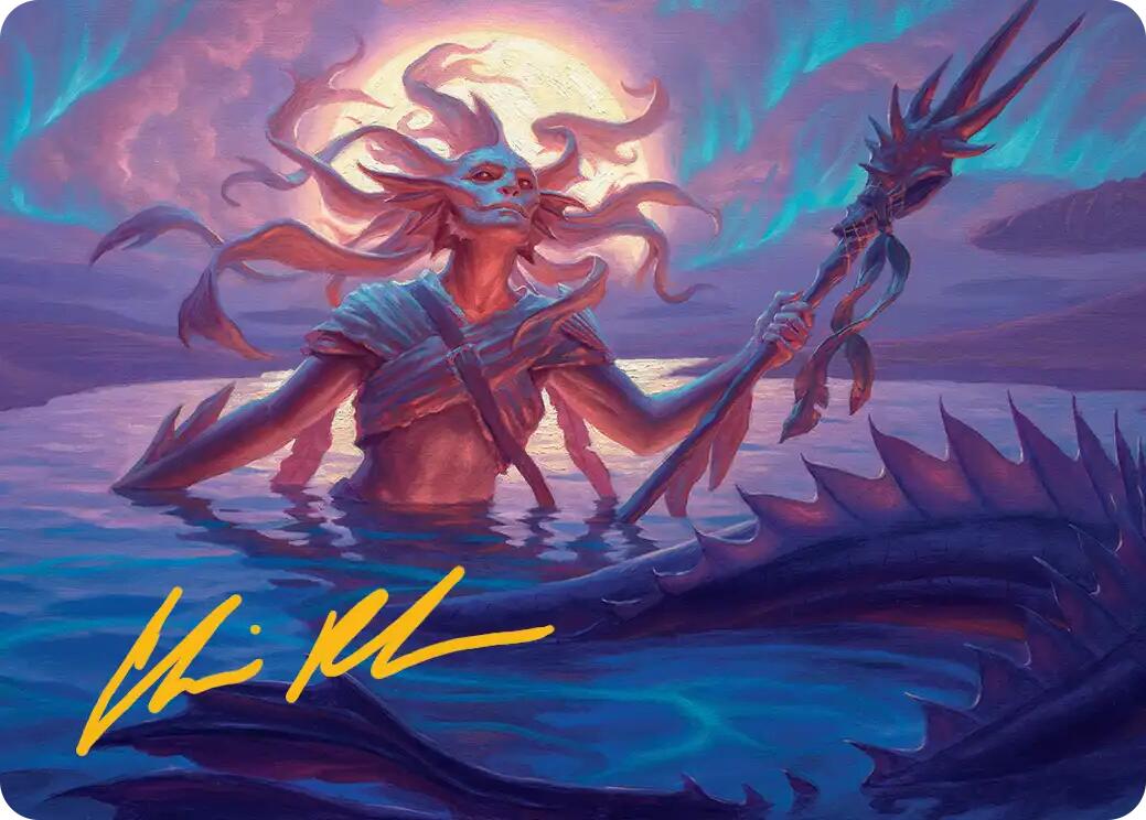 Eclipsed Merrow Art Card (Gold-Stamped Signature) [Lorwyn Eclipsed Art Series] | Black Swamp Games