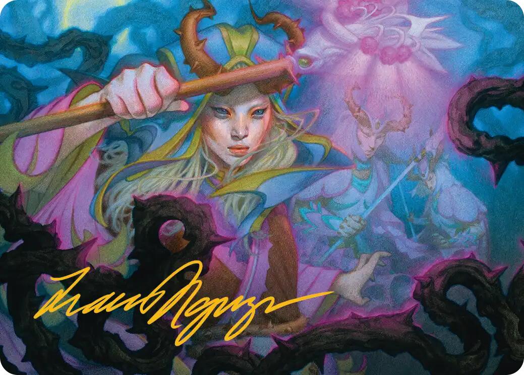 Stoic Grove-Guide Art Card (Gold-Stamped Signature) [Lorwyn Eclipsed Art Series] | Black Swamp Games