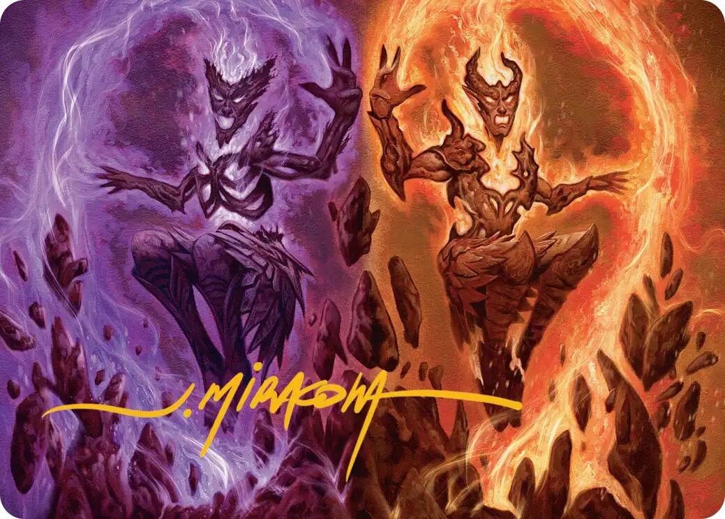 Fire Covenant Art Card (Gold-Stamped Signature) [Lorwyn Eclipsed Art Series] | Black Swamp Games
