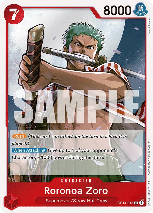 Roronoa Zoro (OP14-015) [The Azure Sea's Seven] | Black Swamp Games