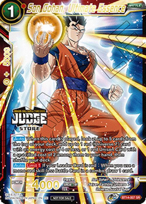 Son Gohan, Ultimate Essence (Judge Pack Vol.18) (Store) (BT14-007) [Judge Promotion Cards] | Black Swamp Games