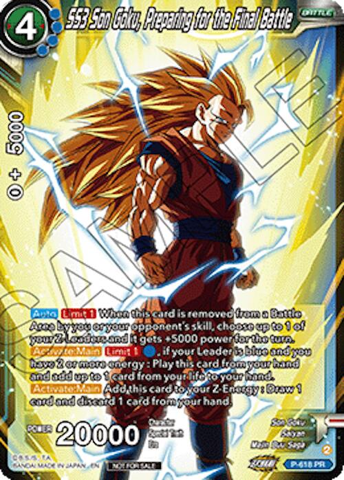 SS3 Son Goku, Preparing for the Final Battle (Ultra-Bout Series Tournament Pack Vol.1) (P-618) [Tournament Promotion Cards] | Black Swamp Games