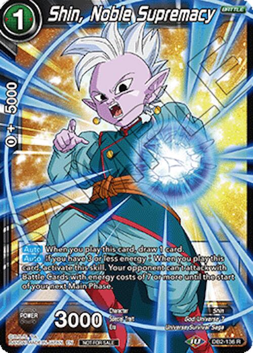 Shin, Noble Supremacy (Ultra-Bout Series Tournament Pack Vol.1) (DB2-136) [Tournament Promotion Cards] | Black Swamp Games