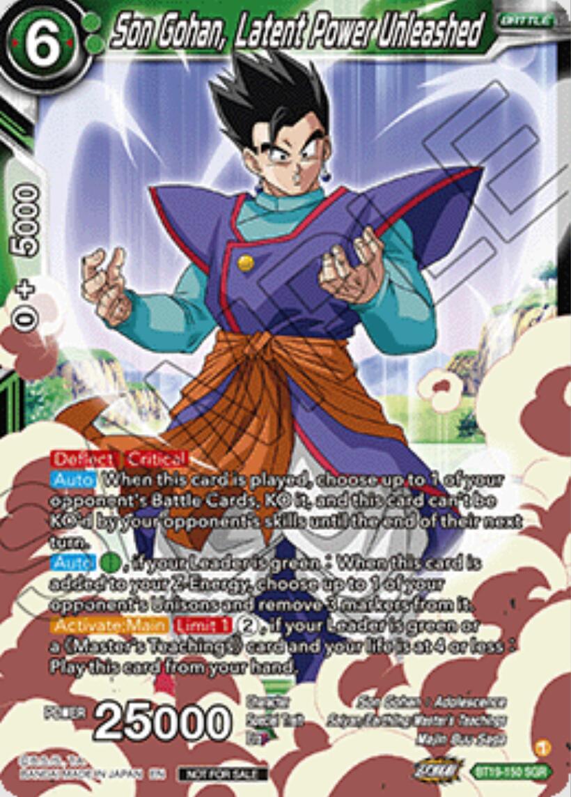 Son Gohan, Latent Power Unleashed (Ultra-Bout Series Tournament Pack Vol.1) (BT19-150) [Tournament Promotion Cards] | Black Swamp Games